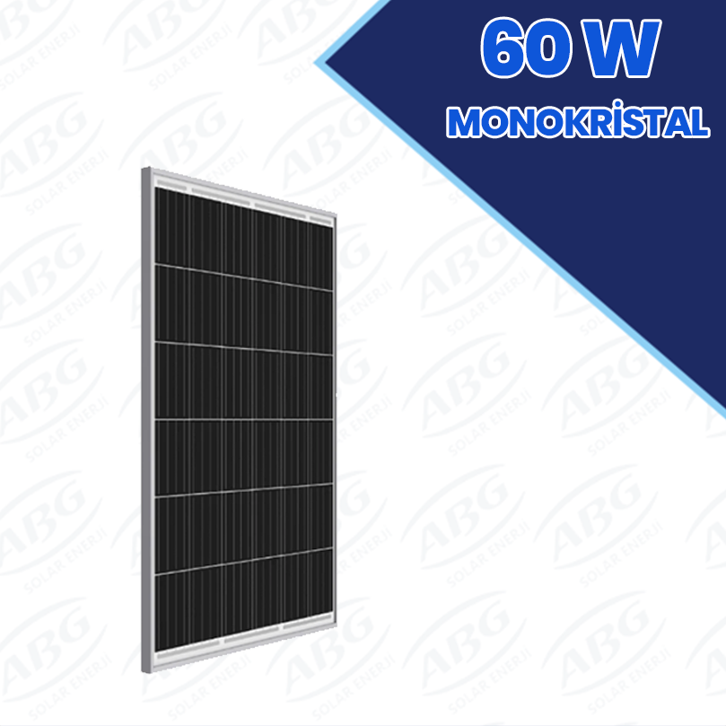 60W MONOKRİSTAL GÜNEŞ PANELİ