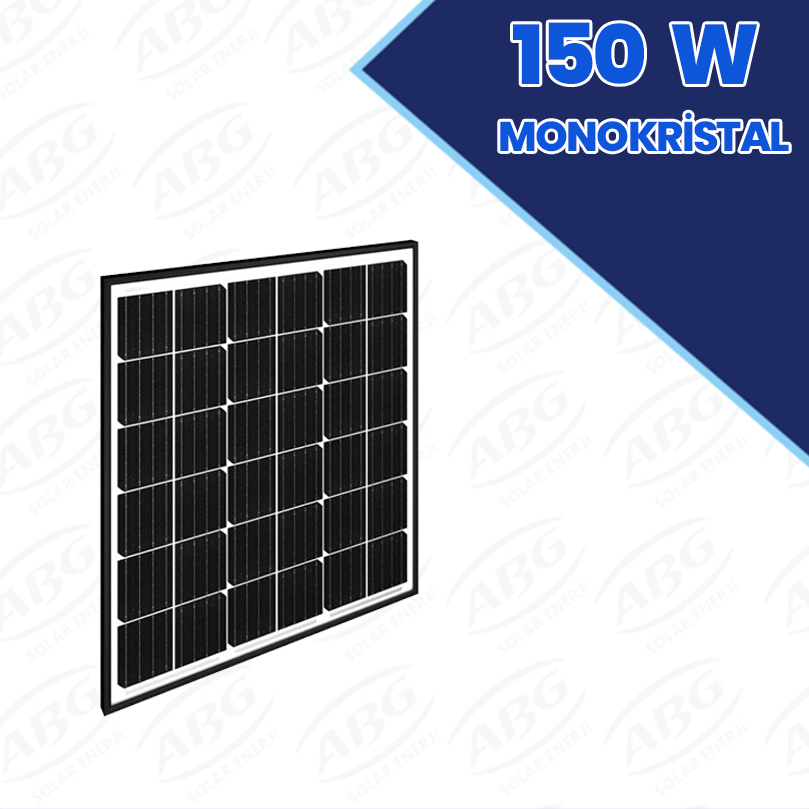 150W MONOKRİSTAL GÜNEŞ PANELİ