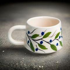 İlbay Klasik Seramik Kupa Mug Erik Dalı