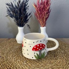 Klasik Seramik Kupa Mug Mantar