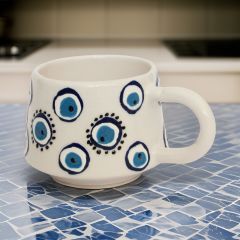 İlbay Seramik Kupa Mug Klasik Yuvarlak Nazar