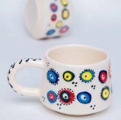 İlbay Seramik Kupa Mug Klasik Renkli Nazar