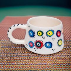 İlbay Seramik Kupa Mug Klasik Renkli Nazar