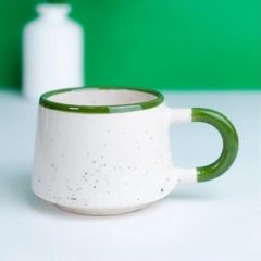 İlbay Seramik Kupa Mug Klasik Yeşil Simli
