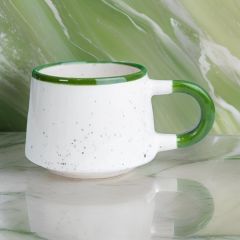İlbay Seramik Kupa Mug Klasik Yeşil Simli