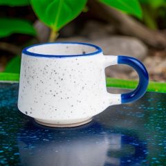 İlbay Seramik Kupa Mug Klasik Mavi Simli