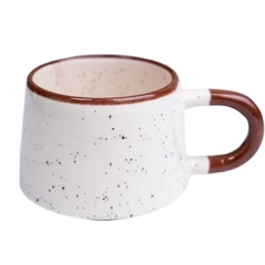 İlbay Seramik Kupa Mug Klasik Kahverengi Simli