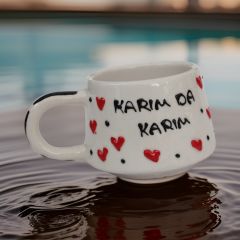 İlbay Seramik Kupa Bardak Klasik Kalp Karım da Karım