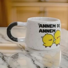 İlbay Seramik Klasik Annem de Annem Kupa Bardak Mug Nescafe Fincanı