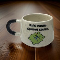 İlbay Seramik Klasik Kupa Bardak Mug ''İlişki Durumu''