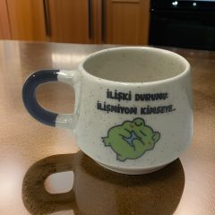 İlbay Seramik Klasik Kupa Bardak Mug ''İlişki Durumu''