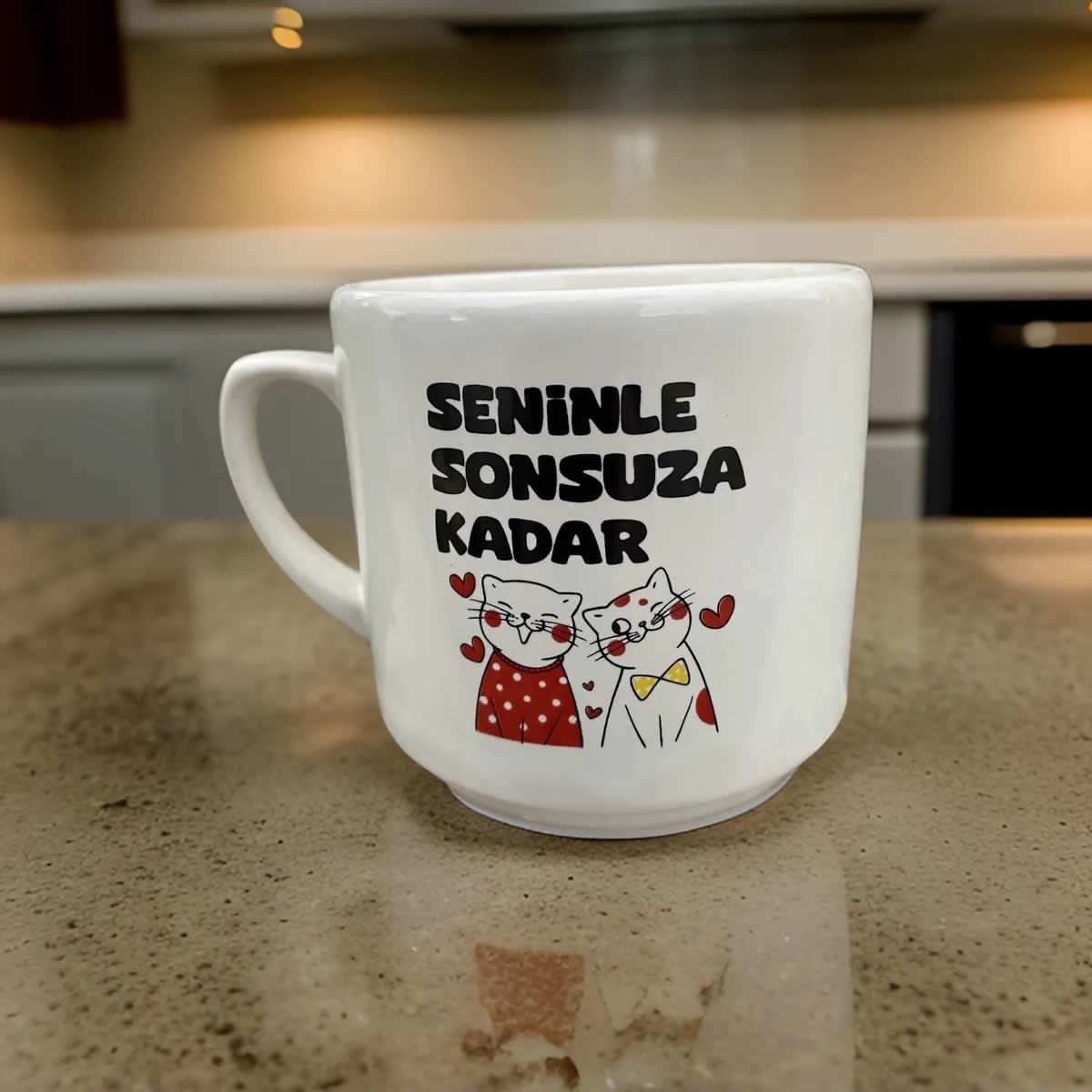 İlbay El İşi Seramik Times Kupa Mug Seninle Sonsuza Kadar