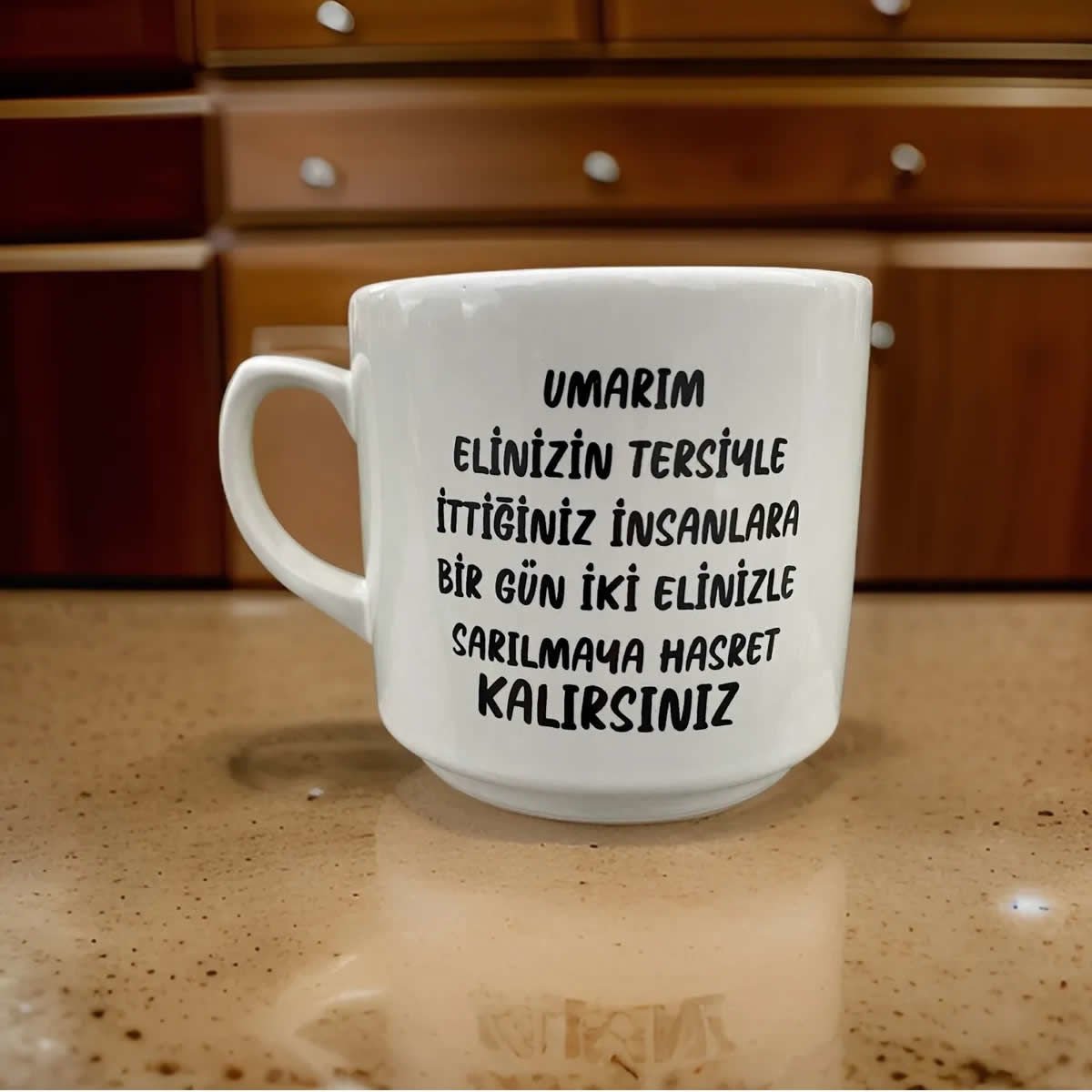 İlbay El İşi Seramik Times Kupa Bardak Mug Sarılmaya Hasret