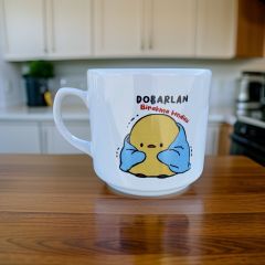 İlbay Seramik Times Kupa Bardak Mug Dobarlan Sarı