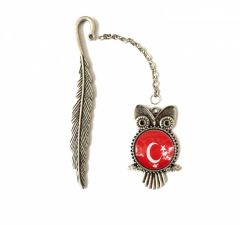 Türk Bayrağı Çini Takı Kitap Ayracı 8785DS712