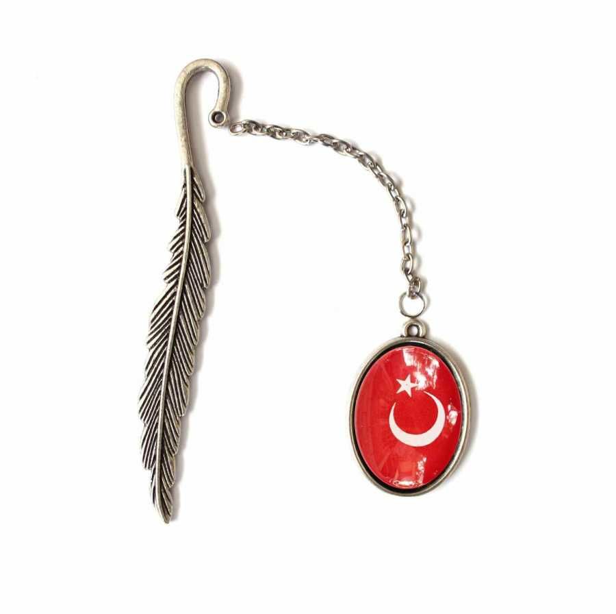 Türk Bayrağı Çini Takı Kitap Ayracı  8720DS712