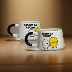 İlbay Seramik 2 li Klasik Karım Kocam Kupa Bardak Mug