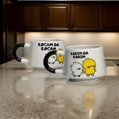 İlbay Seramik 2 li Klasik Karım Kocam Kupa Bardak Mug