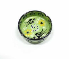 İlbay 8 cm Çini Seramik Küllük - Yeşil