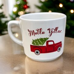 Yılbaşı Temalı Times Araba Seramik Kupa Bardak Mug