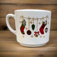 Yılbaşı Çorap desenli Hediyelik Seramik Times Kupa Bardak Mug