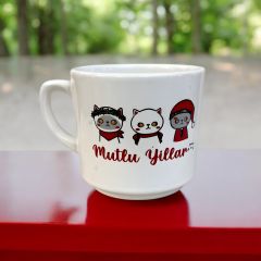 Yılbaşı 3 lü Kedi Seramik Times Kupa Bardak Mug