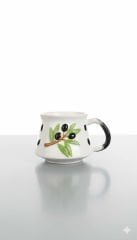 Kabartma Zeytin Dalı Desenli Seramik Kupa