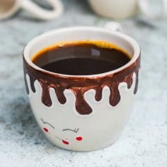 İlbay Seramik Kupa Bardak Mug Klasik Kahverengi Çikolata