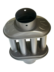 Soba Borusu Isı Dağıtıcı Cimri Soba Peteği 6 Petekli (Mat Siyah)