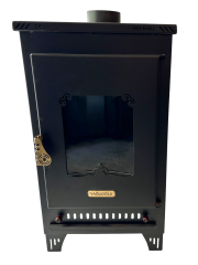Şömine Model Tek Camlı Odunlu-Peletli Soba (Özel Üretim)