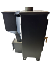 Şömine Model Tek Camlı Odunlu-Peletli Soba (Özel Üretim)