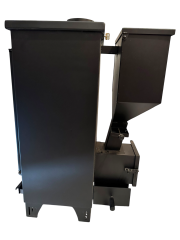 Şömine Model Tek Camlı Odunlu-Peletli Soba (Özel Üretim)