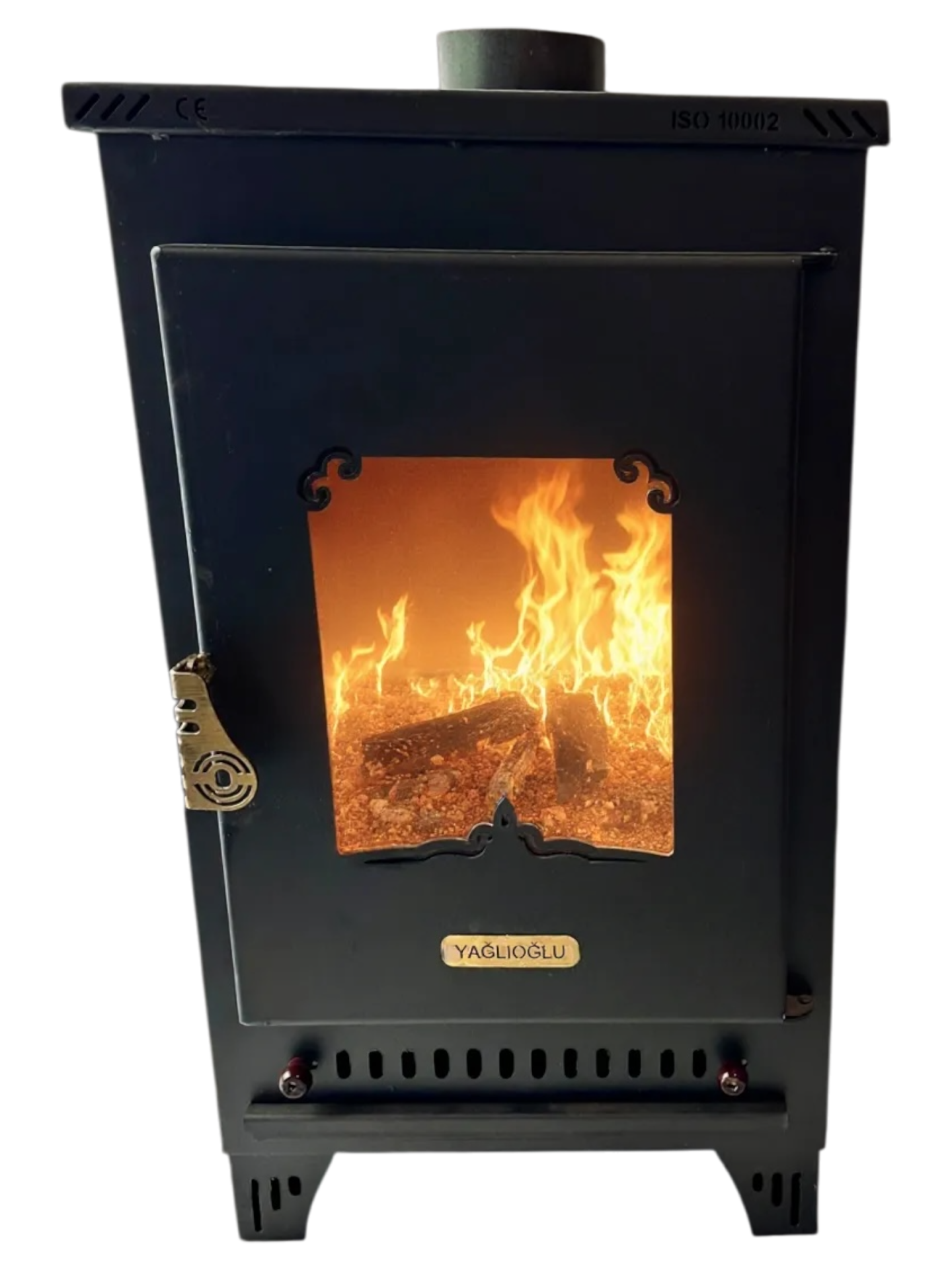 Şömine Model Tek Camlı Odunlu-Peletli Soba (Özel Üretim)