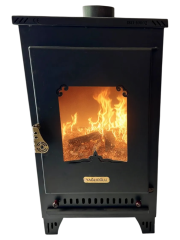 Şömine Model Tek Camlı Odunlu-Peletli Soba (Özel Üretim)