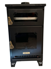 Şömine Fırınlı 2 Camlı Odunlu-Pelet Sobası (Özel Üretim)