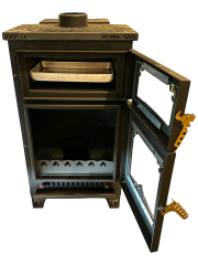 Şömine Fırınlı 2 Camlı Odunlu-Pelet Sobası (Özel Üretim)