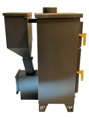 Şömine Fırınlı 2 Camlı Odunlu-Pelet Sobası (Özel Üretim)