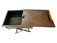 45'cm Fırın Boyalı Demir Mangal Katlanır Ayaklı (Özel Üretim)