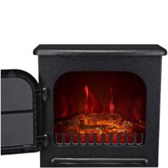 Ayaklı Elektrikli Şömine 1850 W Fanlı Isıtıcı Dekoratif