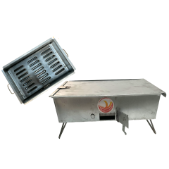 Galvanizli Mangal Katlanır Ayaklı 1.No Kapaklı Mangal