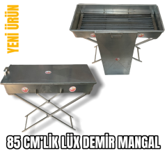85'cm Demir Kömürlü Mangal Katlanır Ayaklı (Özel Üretim)