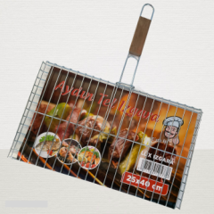 Yağlıoğlu Ticaret'den Ahşap Saplı 25X40 cm Büyük Boy Kalın Izgara-3