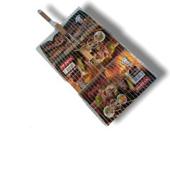 Yağlıoğlu Ticaret'den Ahşap Saplı 25X40 cm Büyük Boy Kalın Izgara-3