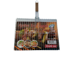 Yağlıoğlu Ticaret'den Ahşap Saplı 30X40 cm Büyük Boy Kalın Izgara-1