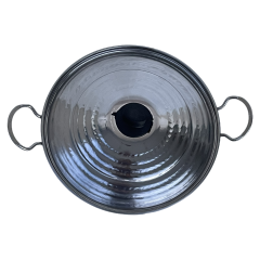 Krom Paslanmaz Yemek Pişirme Tavası (Kapaklı) 30 Cm'lik