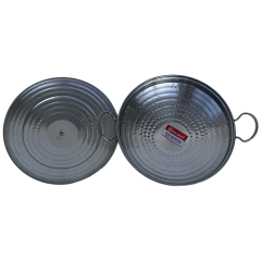 Krom Paslanmaz Yemek Pişirme Tavası (Kapaklı) 30 Cm'lik