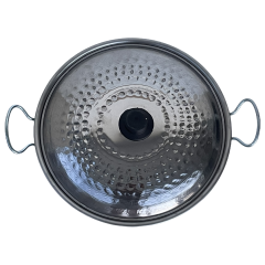 Krom Paslanmaz Yemek Pişirme Tavası (Kapaklı) 35 Cm'lik