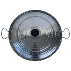 Krom Paslanmaz Yemek Pişirme Tavası (Kapaklı) 40 Cm'lik