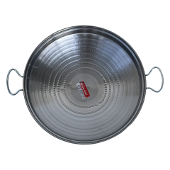 Krom Paslanmaz Yemek Pişirme Tavası (Kapaklı) 40 Cm'lik