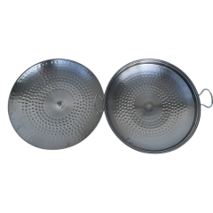 Krom Paslanmaz Yemek Pişirme Tavası (Kapaklı) 45 Cm'lik